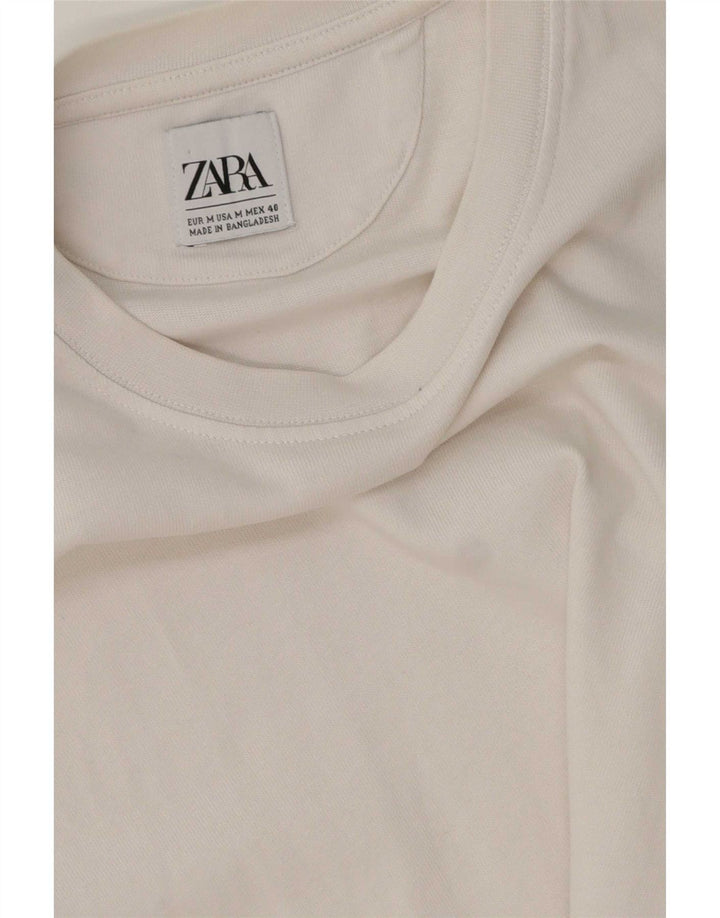 Zara Mens T-Shirt Top Medium White