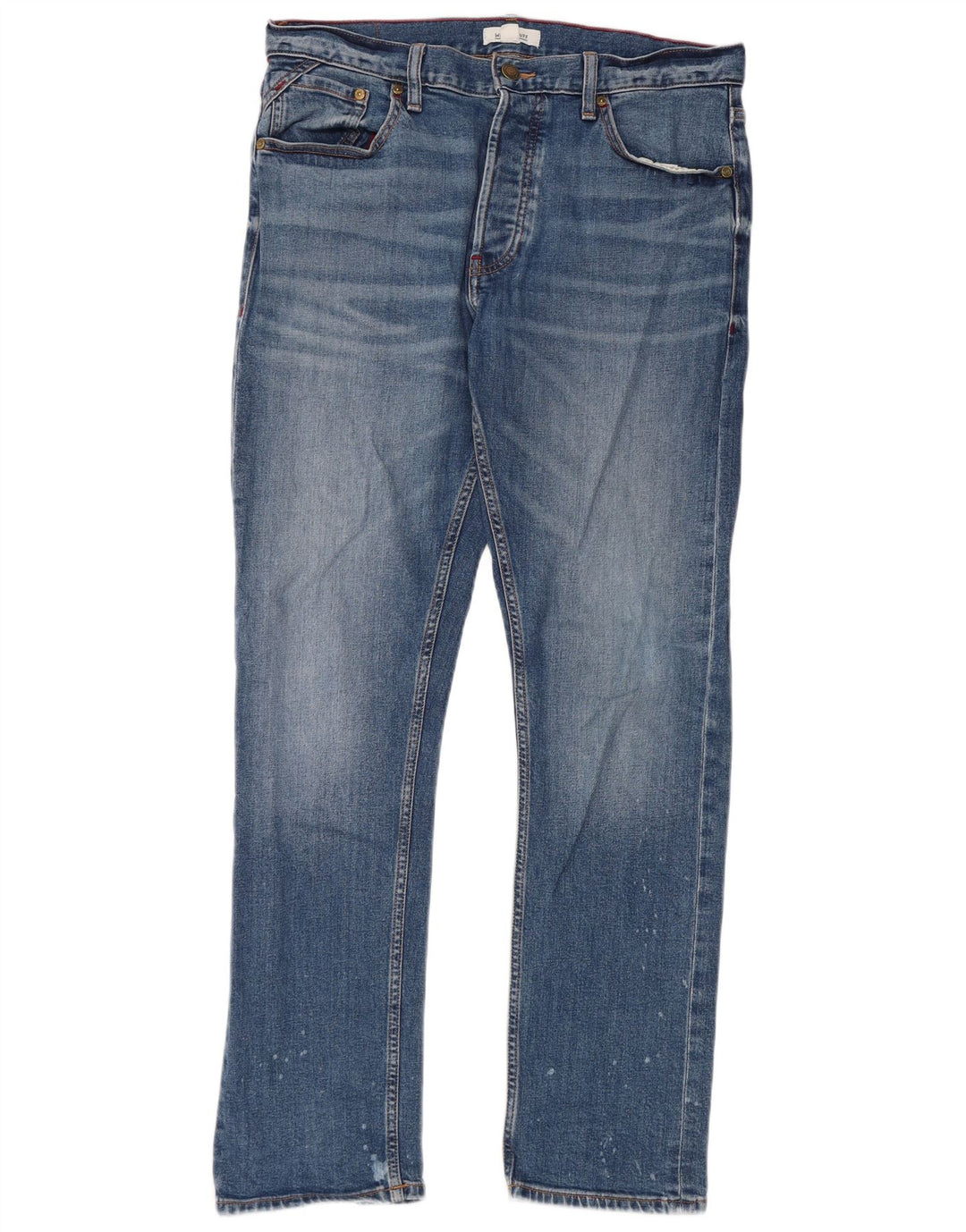 White Stuff Mens Distressed Slim Jeans W34 L31 Blue Cotton