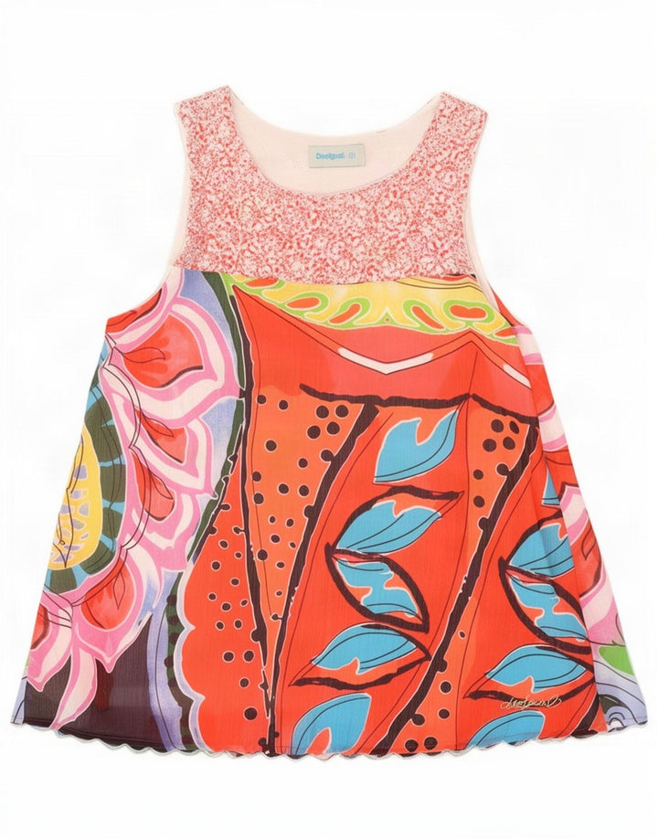 Desigual Womens Graphic Blouse Top UK 12 Medium Multicoloured Floral