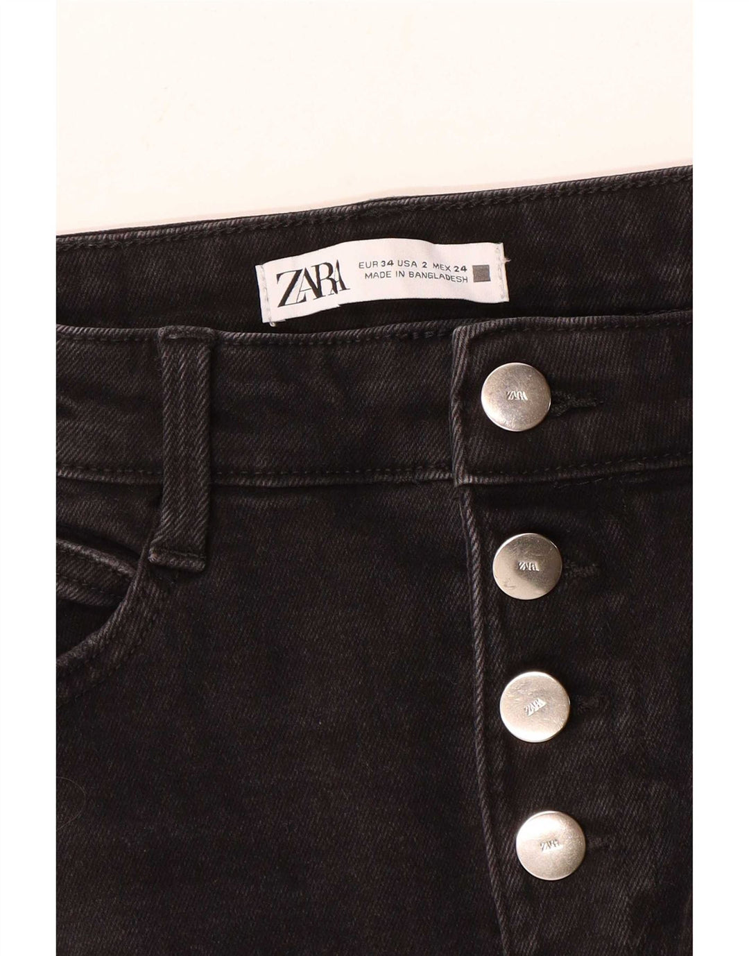 Zara Womens Flared Jeans EU 34 2XS W24 L31 Black