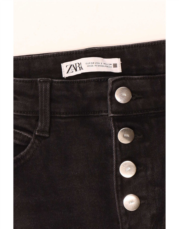 Zara Womens Flared Jeans EU 34 2XS W24 L31 Black