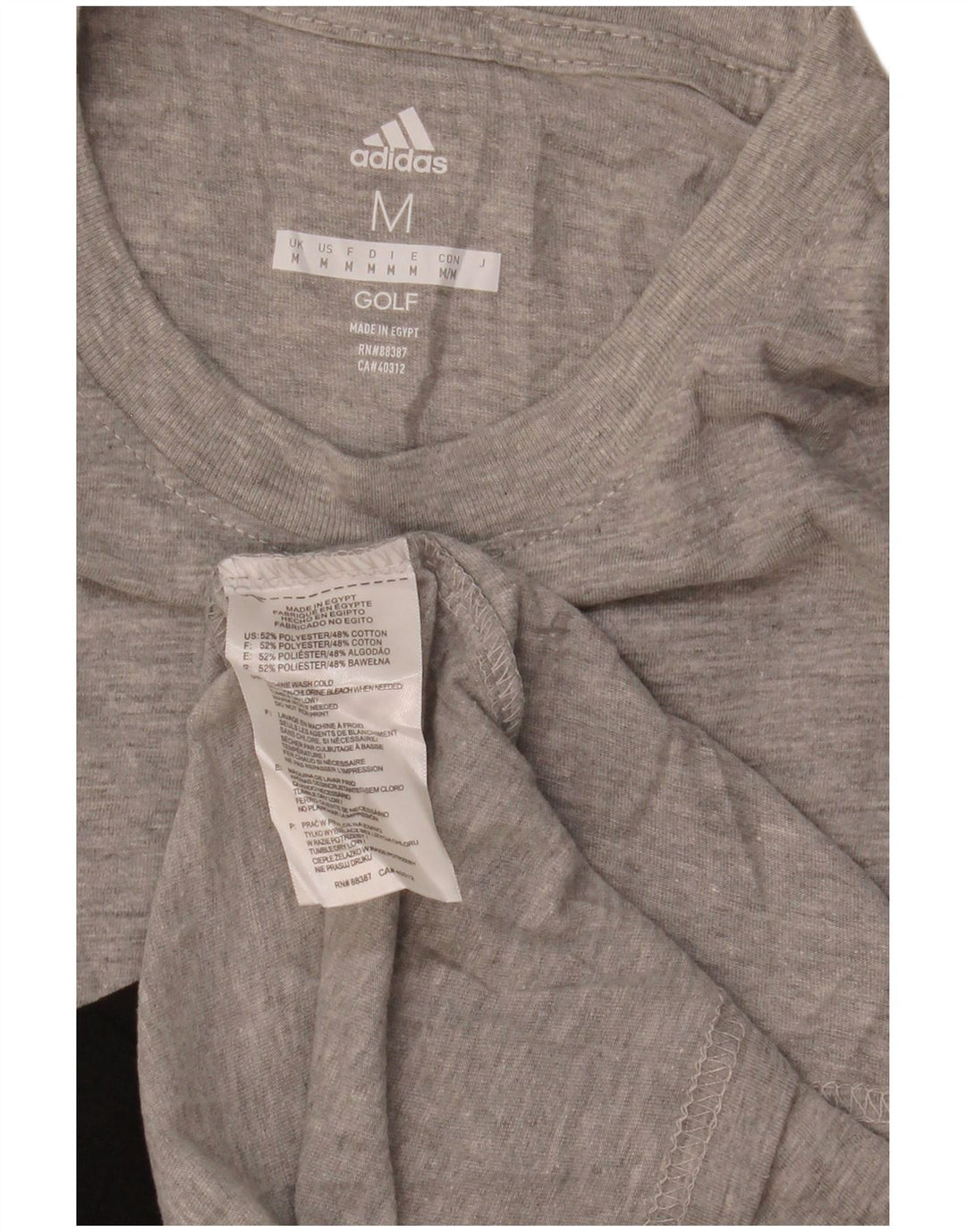 Adidas Mens Graphic Top Long Sleeve Medium Grey Flecked Polyester
