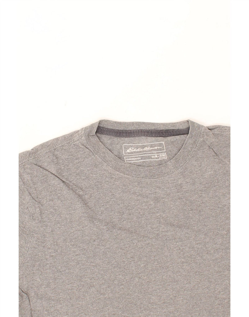 EDDIE BAUER Mens Slim T-Shirt Top Medium Grey Cotton Vintage Eddie Bauer and Second-Hand Eddie Bauer from Messina Hembry 