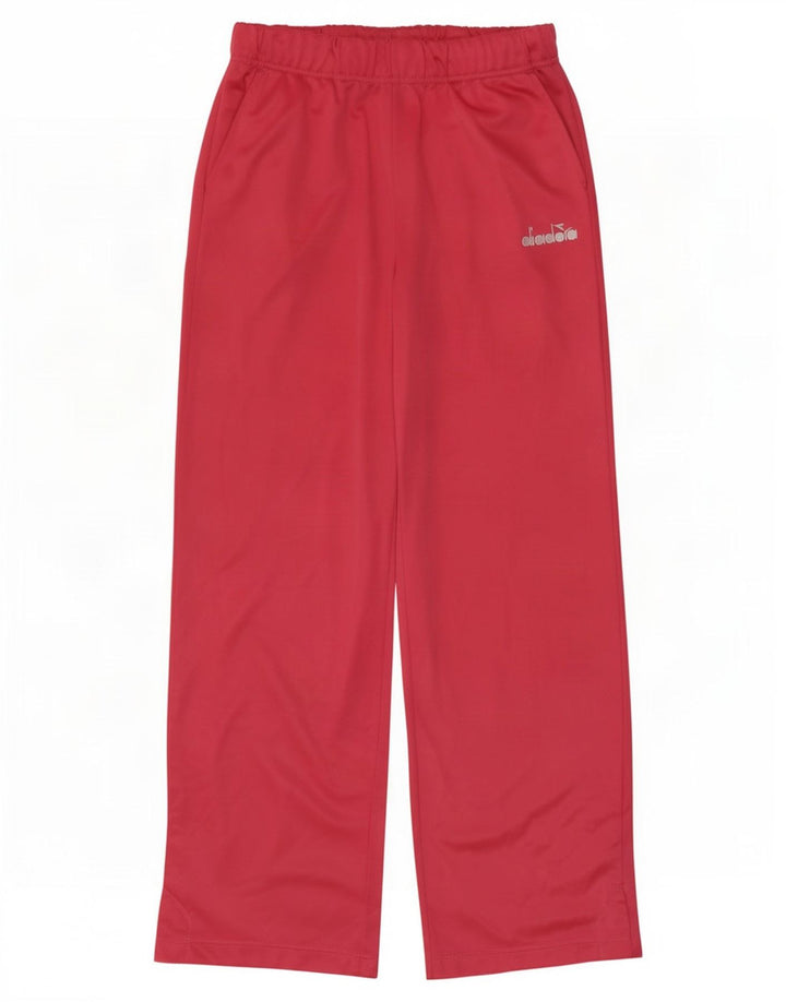 Diadora Womens Tracksuit Trousers UK 12 Medium Pink Polyester