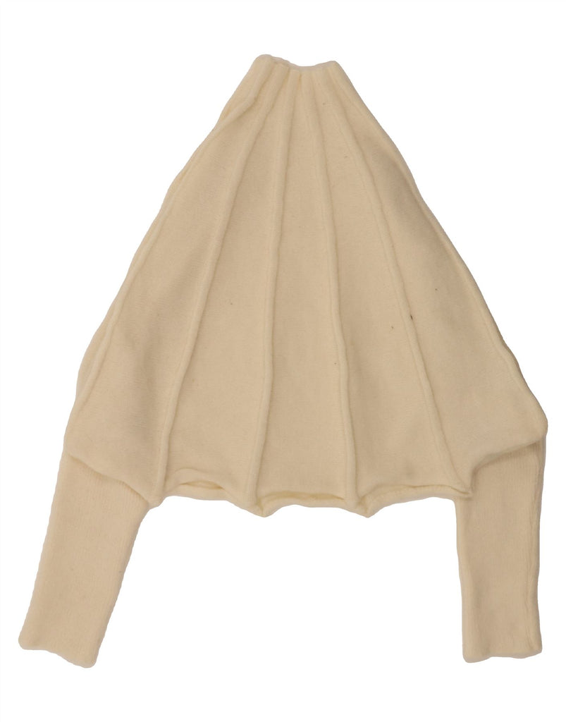 SHEIN Womens Poncho Turtle Neck Jumper Sweater US 8/10 Medium Off White Vintage Shein and Second-Hand Shein from Messina Hembry 