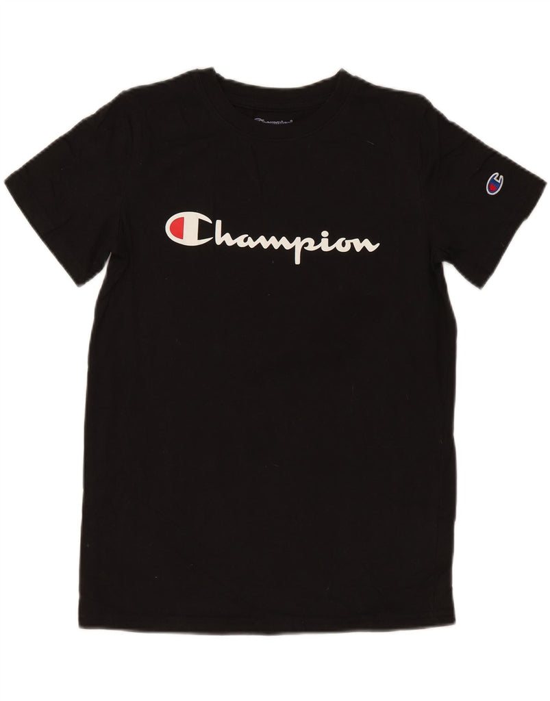CHAMPION Boys Graphic T-Shirt Top 11-12 Years Large Black Cotton Vintage Champion and Second-Hand Champion from Messina Hembry 