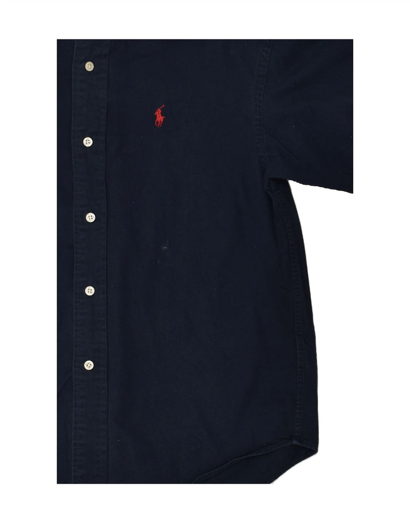 POLO RALPH LAUREN Boys Shirt 13-14 Years Medium Navy Blue Cotton | Vintage Polo Ralph Lauren | Thrift | Second-Hand Polo Ralph Lauren | Used Clothing | Messina Hembry 