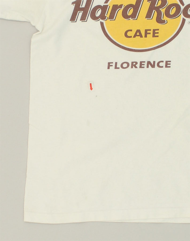 HARD ROCK CAFE Womens Florence Mens Fit Graphic T-Shirt Top UK 6 XS White | Vintage Hard Rock Cafe | Thrift | Second-Hand Hard Rock Cafe | Used Clothing | Messina Hembry 