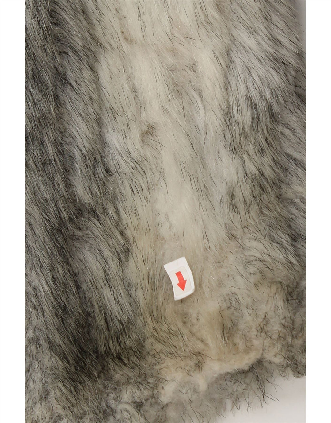 Francesca Womens Faux Fur Jacket UK 12 Medium Grey Animal Print Modacryl
