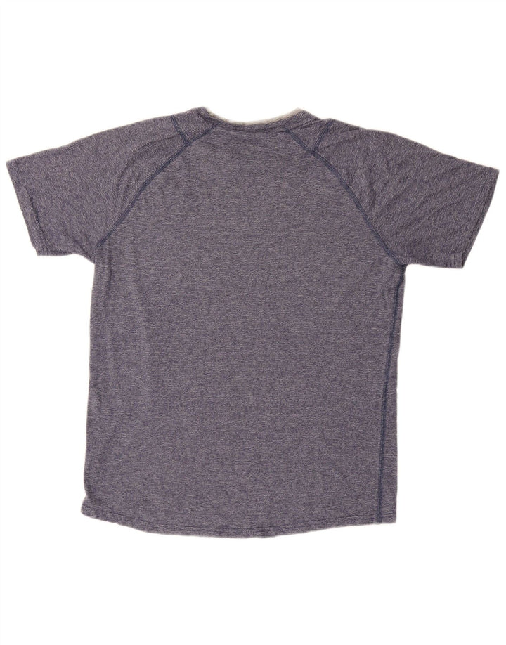 PUMA Mens T-Shirt Top Medium Blue Pinstripe