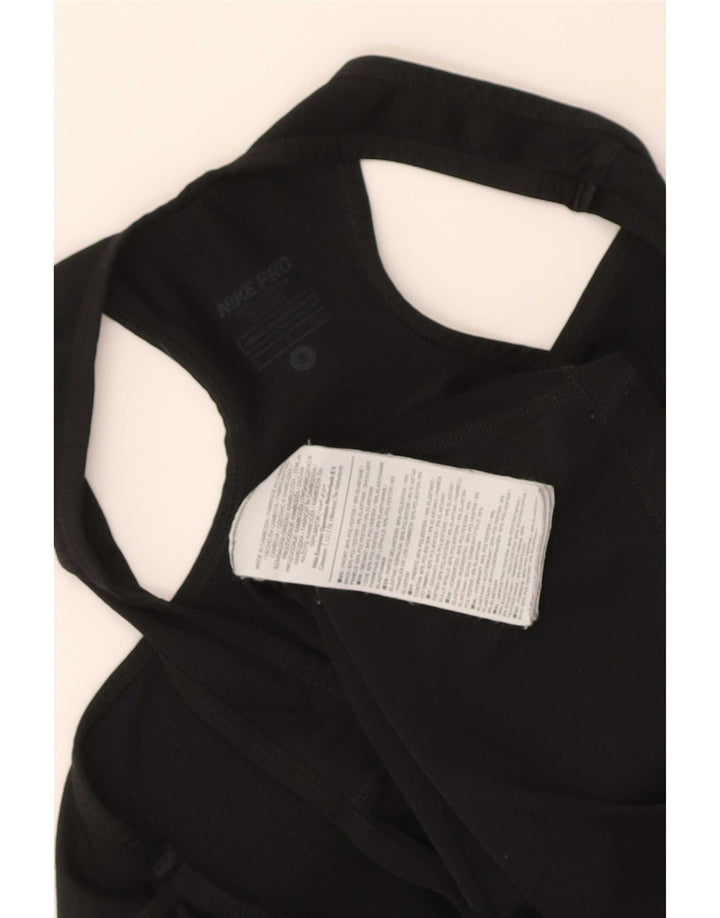 Nike Womens Graphic Vest Top UK 8 Small Black Polyester