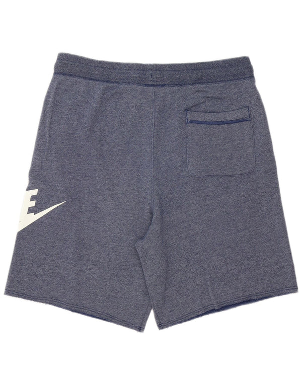 NIKE Mens Graphic Sport Shorts Large  Navy Blue Cotton