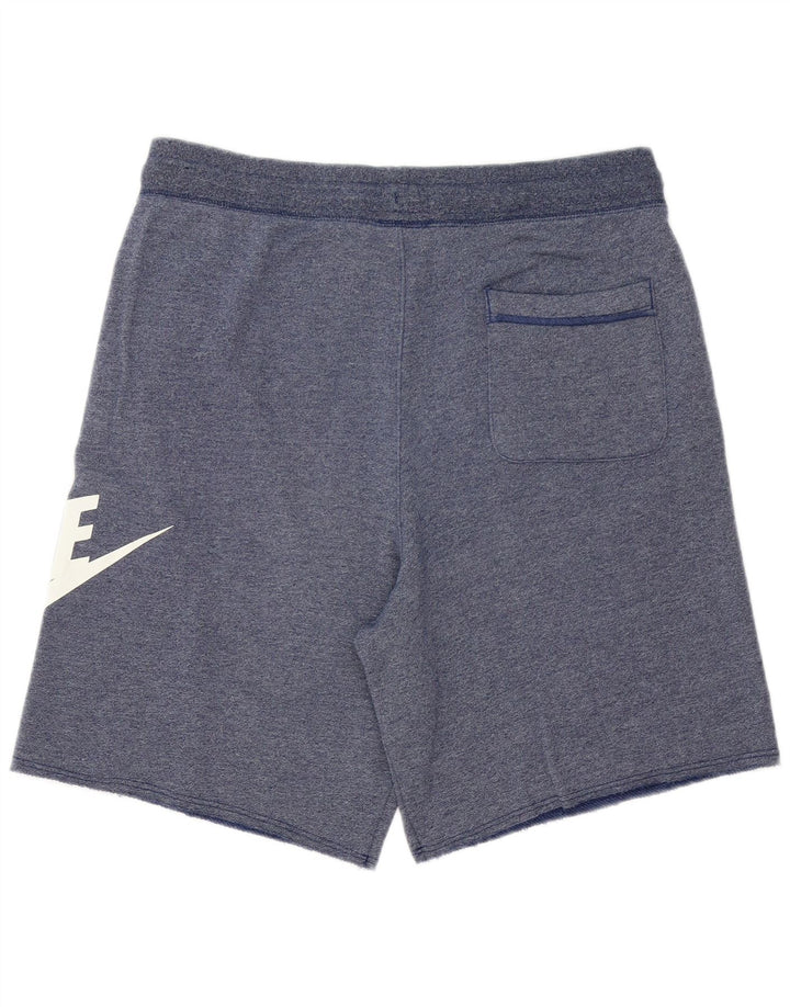 NIKE Mens Graphic Sport Shorts Large  Navy Blue Cotton
