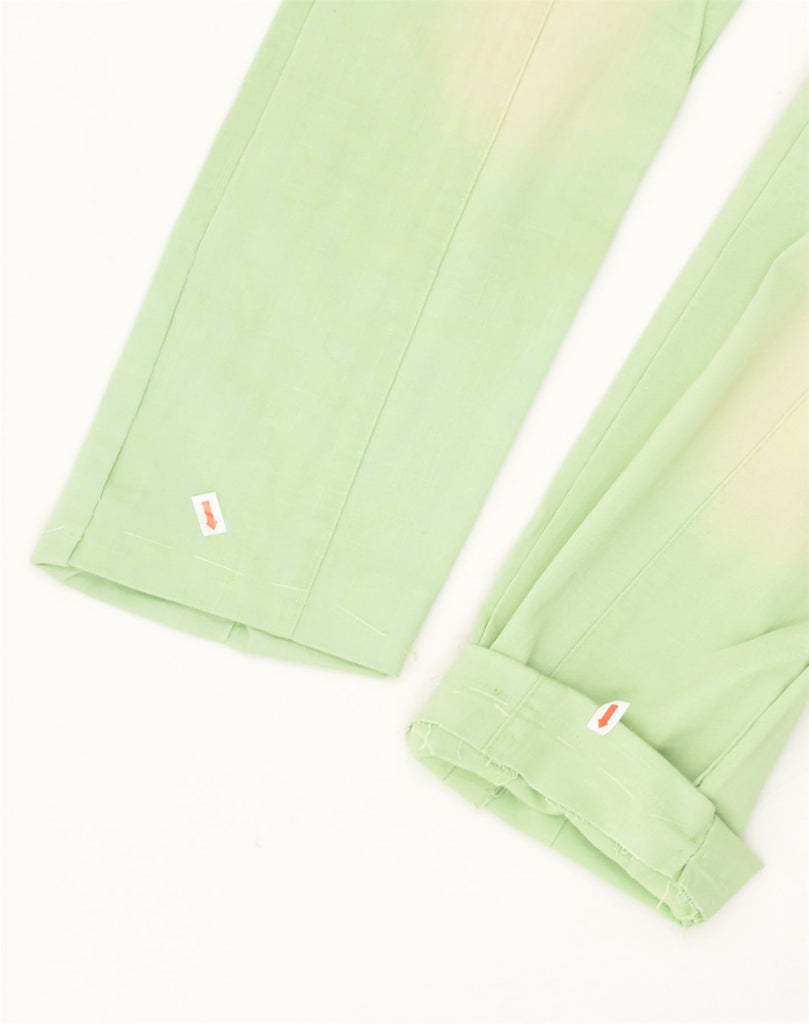 VINTAGE Womens Straight Casual Trousers W29 L31 Green Cotton | Vintage Vintage | Thrift | Second-Hand Vintage | Used Clothing | Messina Hembry 