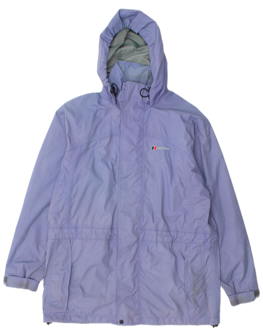 Berghaus Womens Oversized Hooded Rain Jacket UK 12 Medium Purple Nylon