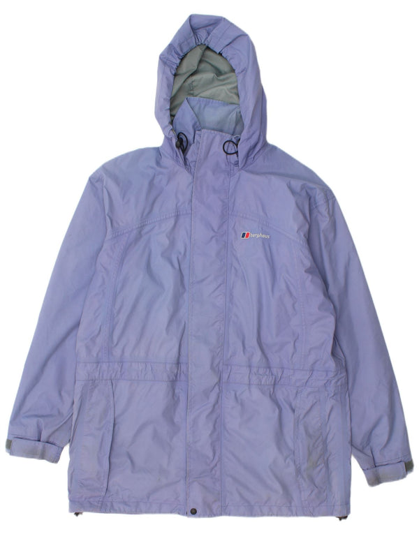 Berghaus Womens Oversized Hooded Rain Jacket UK 12 Medium Purple Nylon