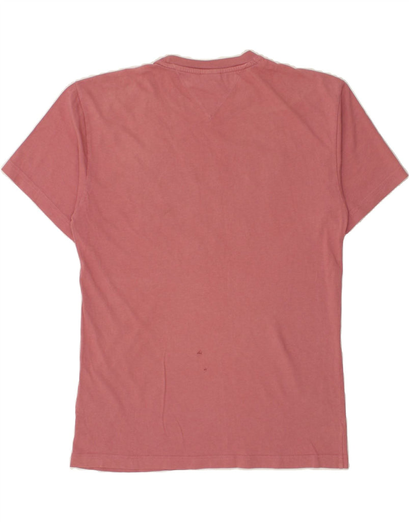 TOMMY HILFIGER Mens Graphic T-Shirt Top Small Pink Cotton | Vintage Tommy Hilfiger | Thrift | Second-Hand Tommy Hilfiger | Used Clothing | Messina Hembry 