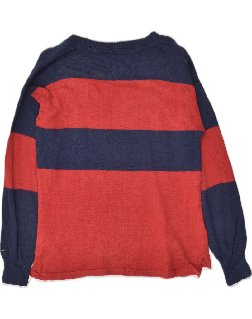 TOMMY HILFIGER Womens Crew Neck Jumper Sweater UK 12 Medium Red | Vintage Tommy Hilfiger | Thrift | Second-Hand Tommy Hilfiger | Used Clothing | Messina Hembry 