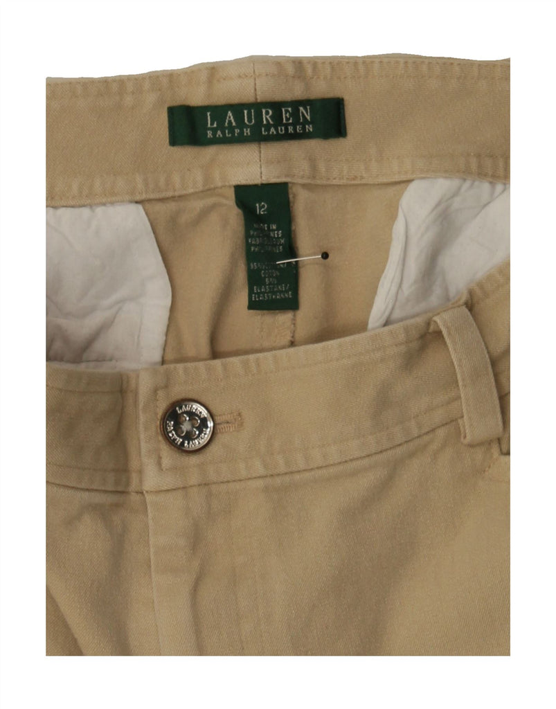 RALPH LAUREN Womens Straight Capri Trousers US 12 Large W31 L20 Beige Vintage Ralph Lauren and Second-Hand Ralph Lauren from Messina Hembry 