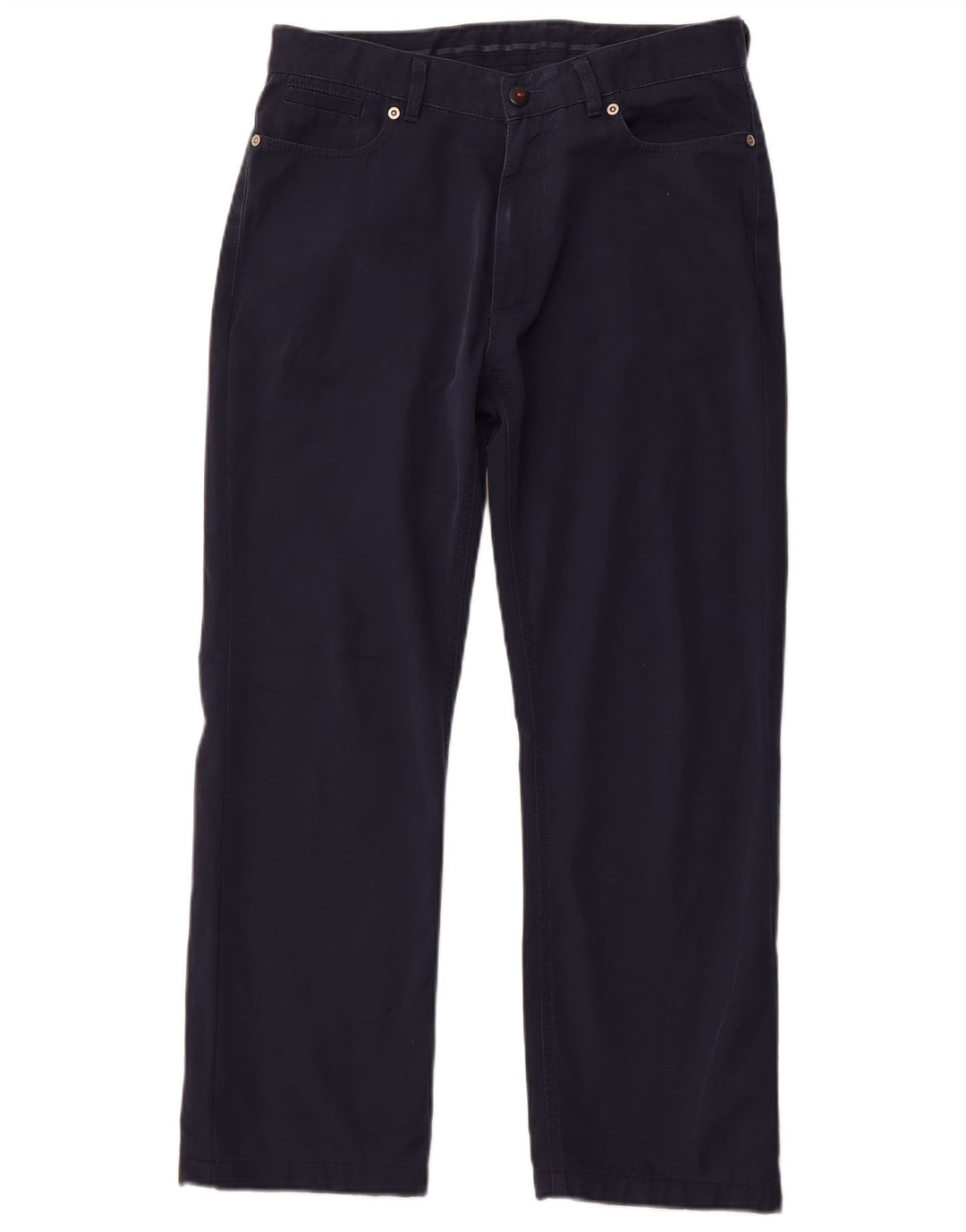 AVIREX Mens Straight Casual Trousers W32 L27 Navy Blue Polyester