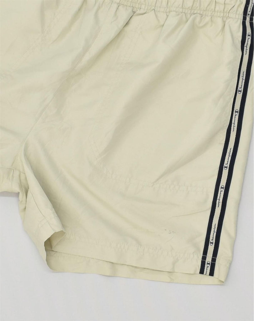 CHAMPION Mens Sport Shorts XL Beige | Vintage Champion | Thrift | Second-Hand Champion | Used Clothing | Messina Hembry 