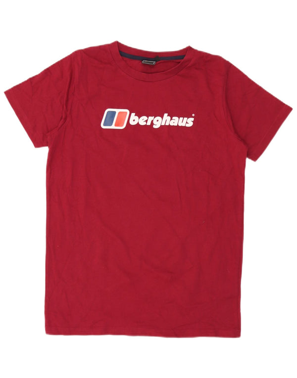 Berghaus Boys Graphic T-Shirt Top 14-15 Years Red Cotton
