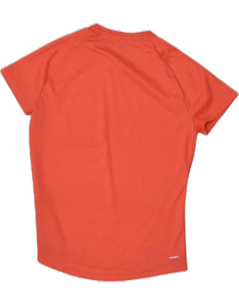 ADIDAS Womens Climalite T-Shirt Top UK 8/10 Small Orange Polyester | Vintage Adidas | Thrift | Second-Hand Adidas | Used Clothing | Messina Hembry 