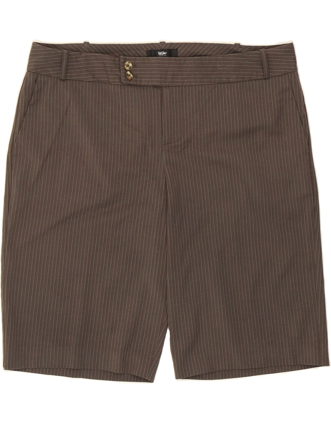 MOSSIMO Womens Chino Shorts US 16 2XL W38 Brown Striped Polyester Vintage Mossimo and Second-Hand Mossimo from Messina Hembry 