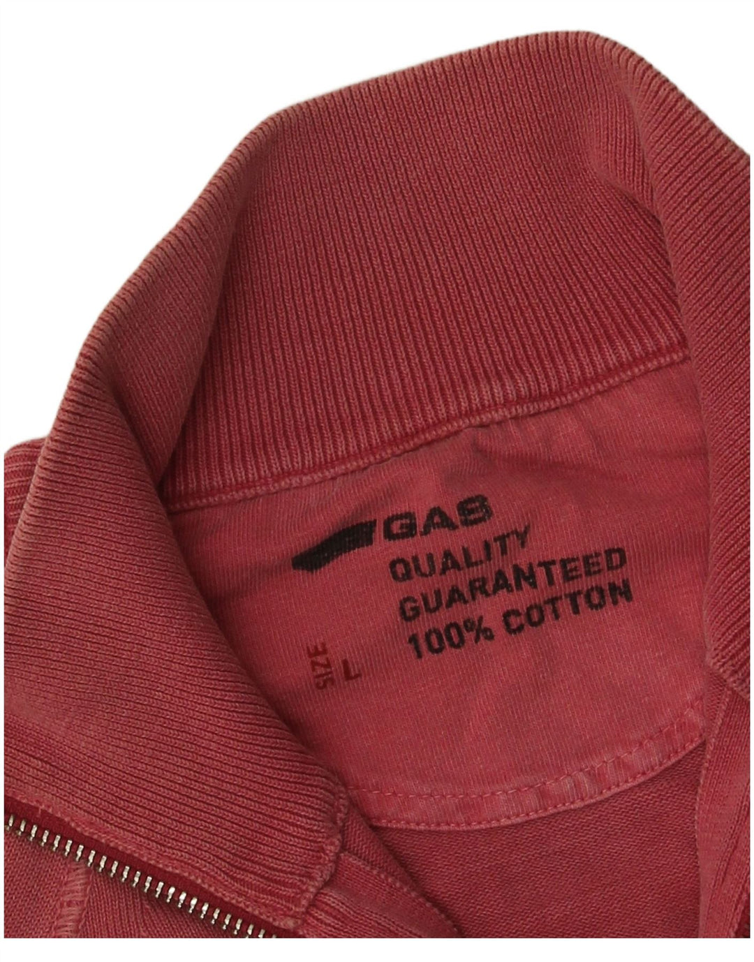 Gas Mens Tracksuit Top Jacket Large Pink Cotton