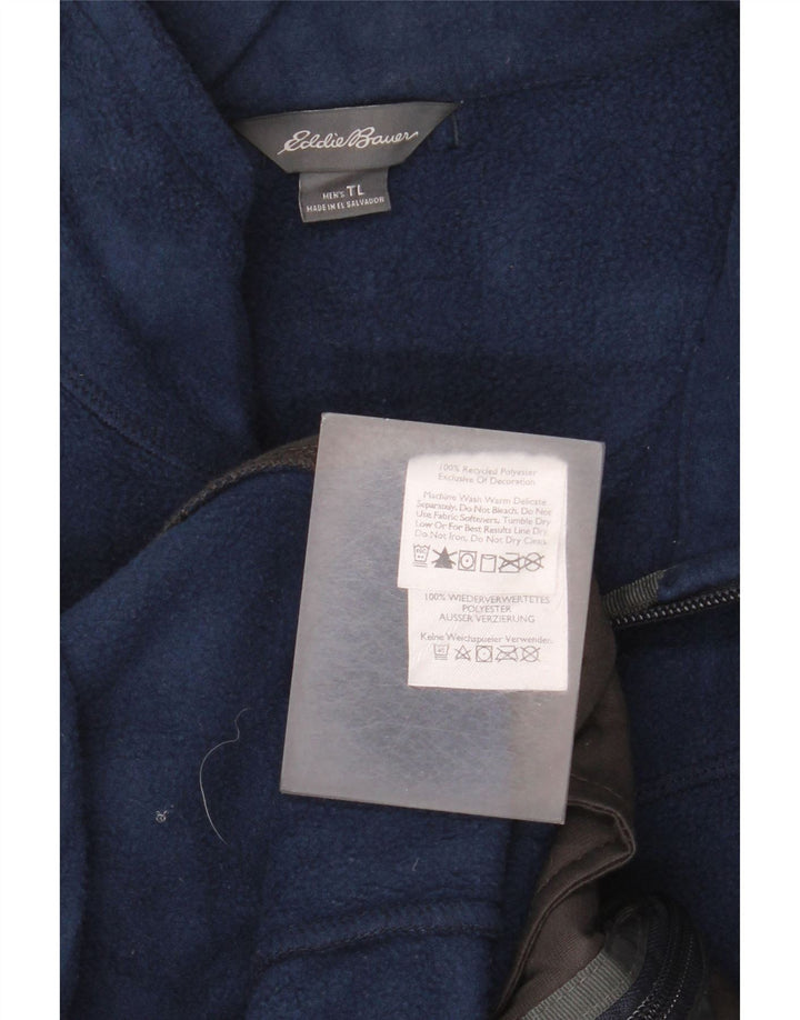 Eddie Bauer Mens Fleece Gilet UK 40 Large Navy Blue Polyester