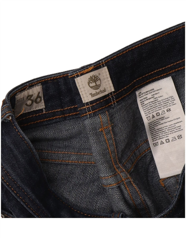 Timberland Mens Straight Jeans W36 L31 Navy Blue Cotton