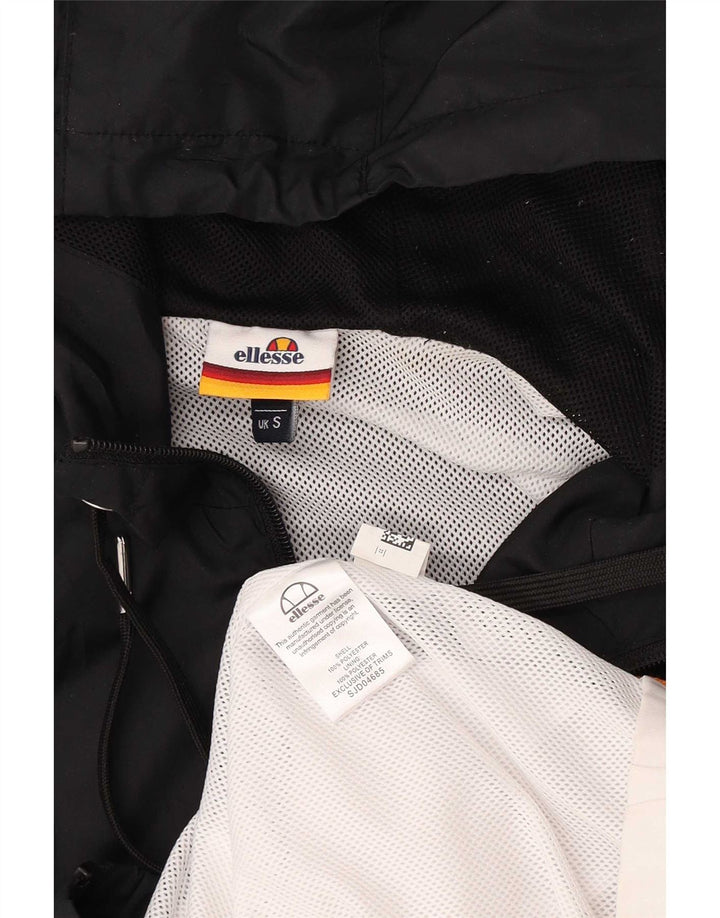 Ellesse Mens Graphic Hooded Tracksuit Top Jacket Small Black Colourblock