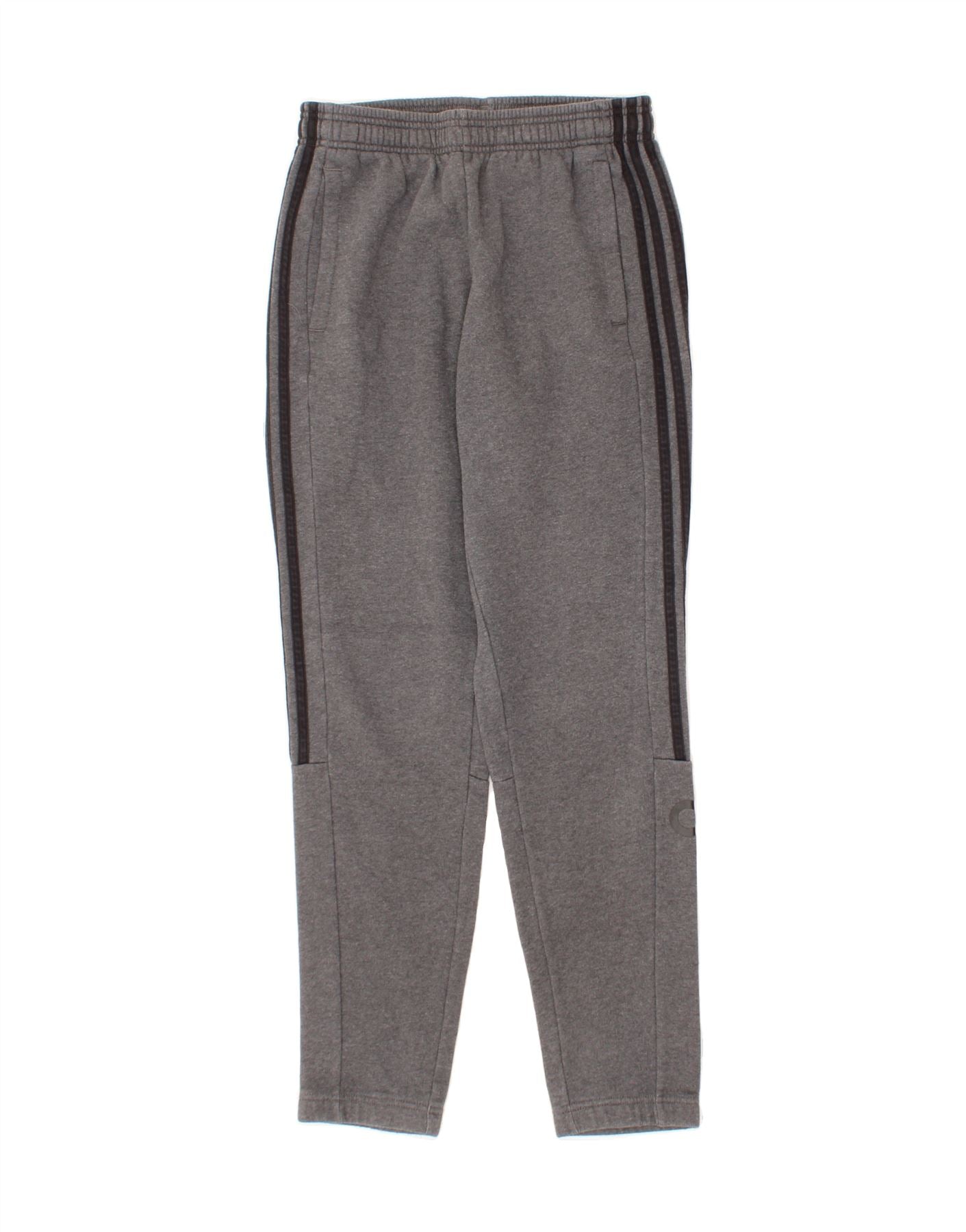 ADIDAS Mens Graphic Tracksuit Trousers Joggers Small Grey Cotton