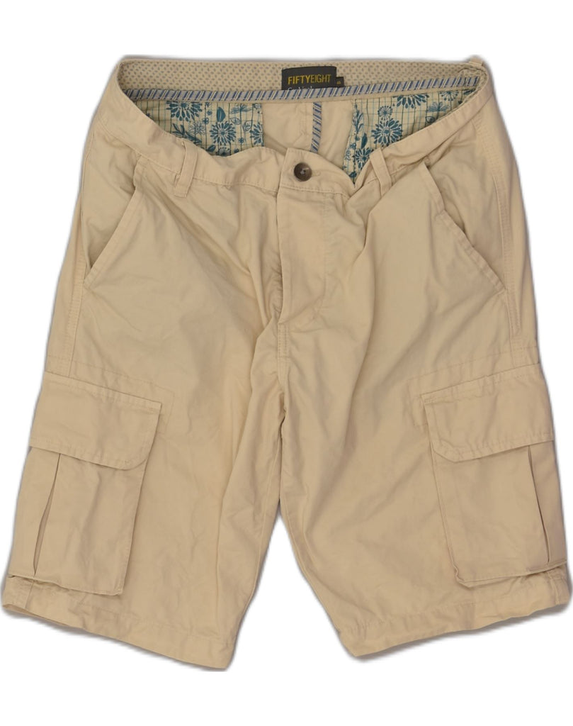 VINTAGE Mens Cargo Shorts IT 46 Small W29 Beige Cotton | Vintage Vintage | Thrift | Second-Hand Vintage | Used Clothing | Messina Hembry 