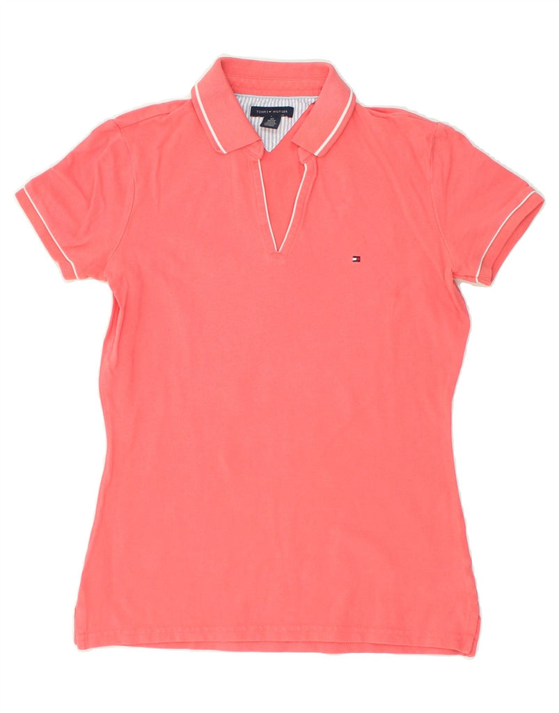 TOMMY HILFIGER Womens Polo Shirt UK 6 XS Pink Cotton | Vintage Tommy Hilfiger | Thrift | Second-Hand Tommy Hilfiger | Used Clothing | Messina Hembry 