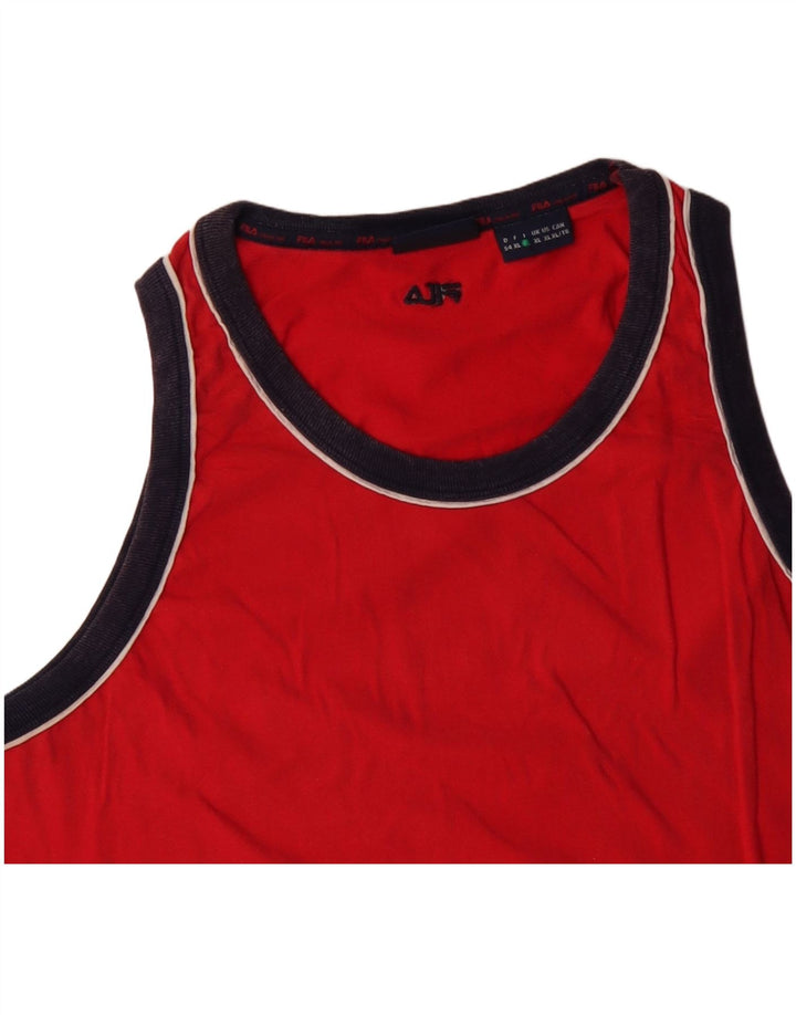 FILA Mens Vest Top XL Red Cotton