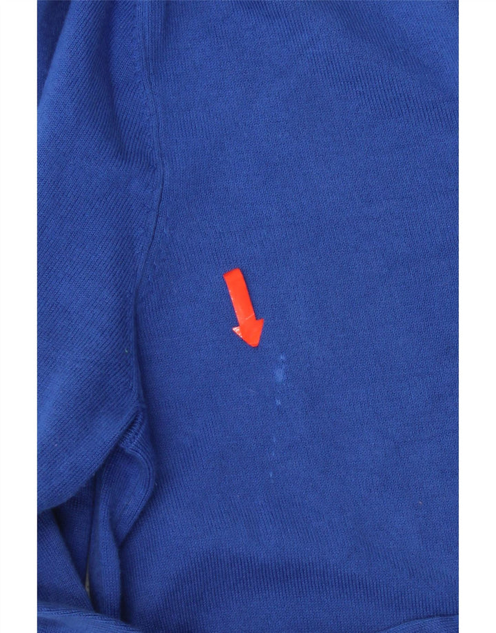 Tommy Hilfiger Mens V-Neck Jumper Sweater Medium Blue Cotton