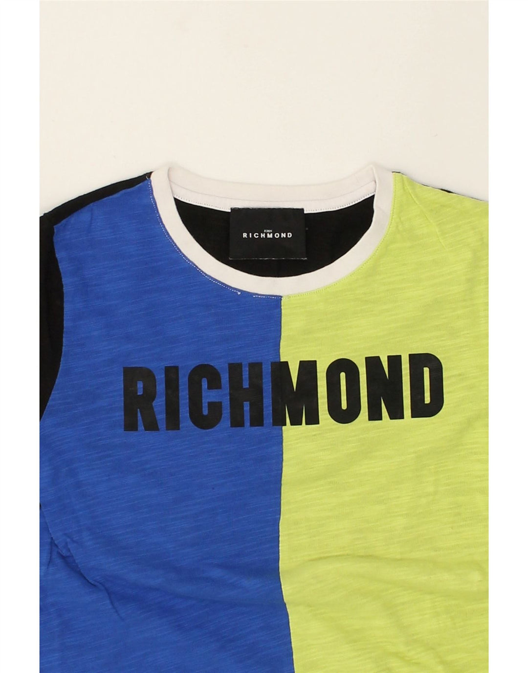 RICHMOND Boys Graphic T-Shirt Top 9-10 Years Multicoloured Colourblock | Vintage Richmond | Thrift | Second-Hand Richmond | Used Clothing | Messina Hembry 