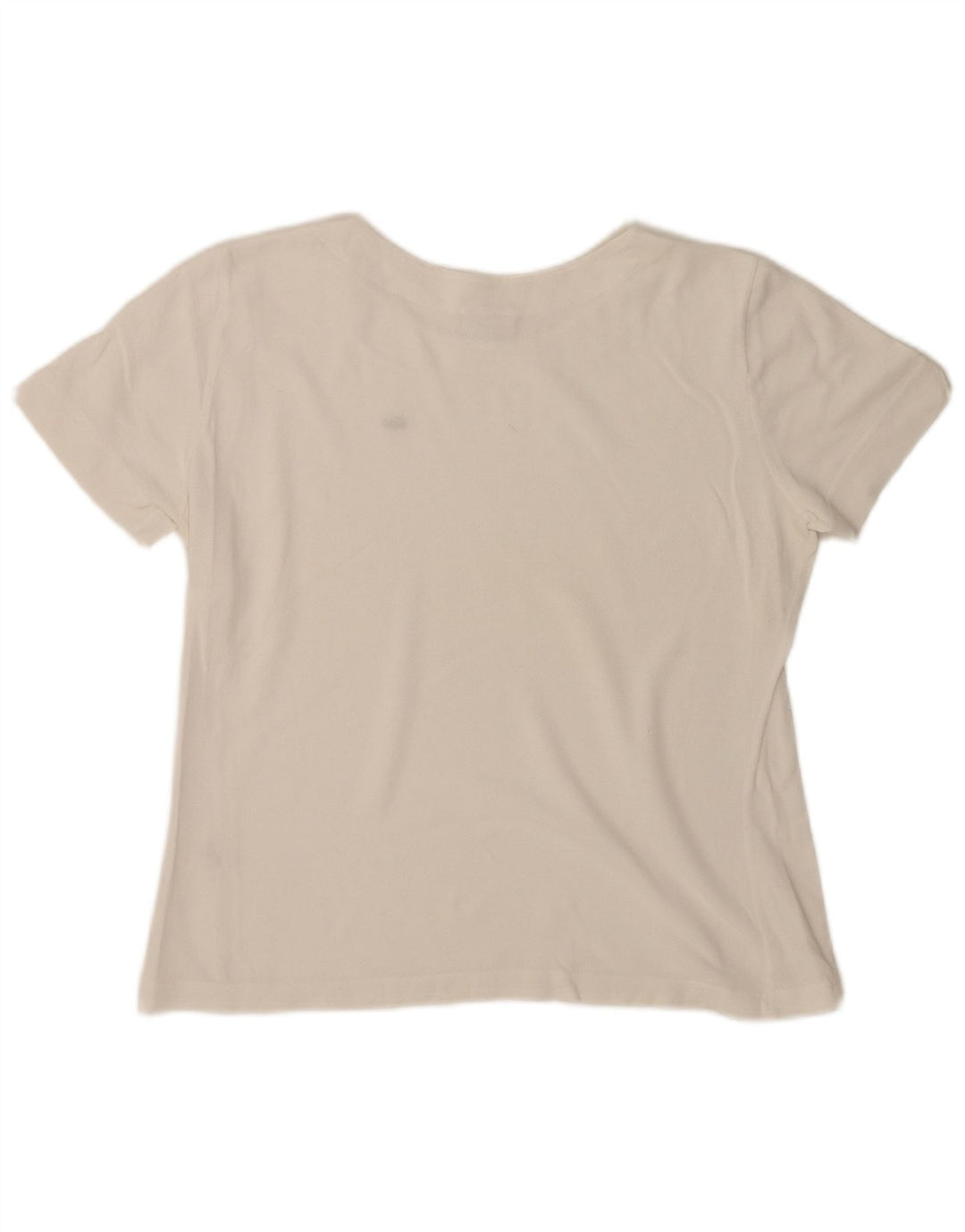 Lacoste Womens T-Shirt Top Size 46 XL White Cotton