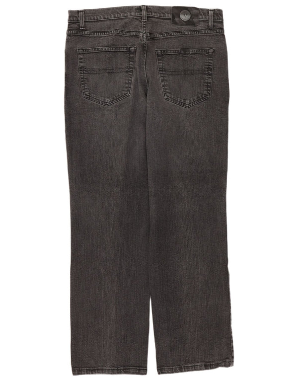 TRUSSARDI Mens Straight Jeans W36 L29 Grey Cotton