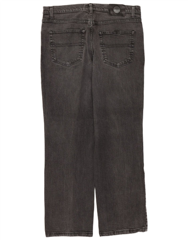 TRUSSARDI Mens Straight Jeans W36 L29 Grey Cotton