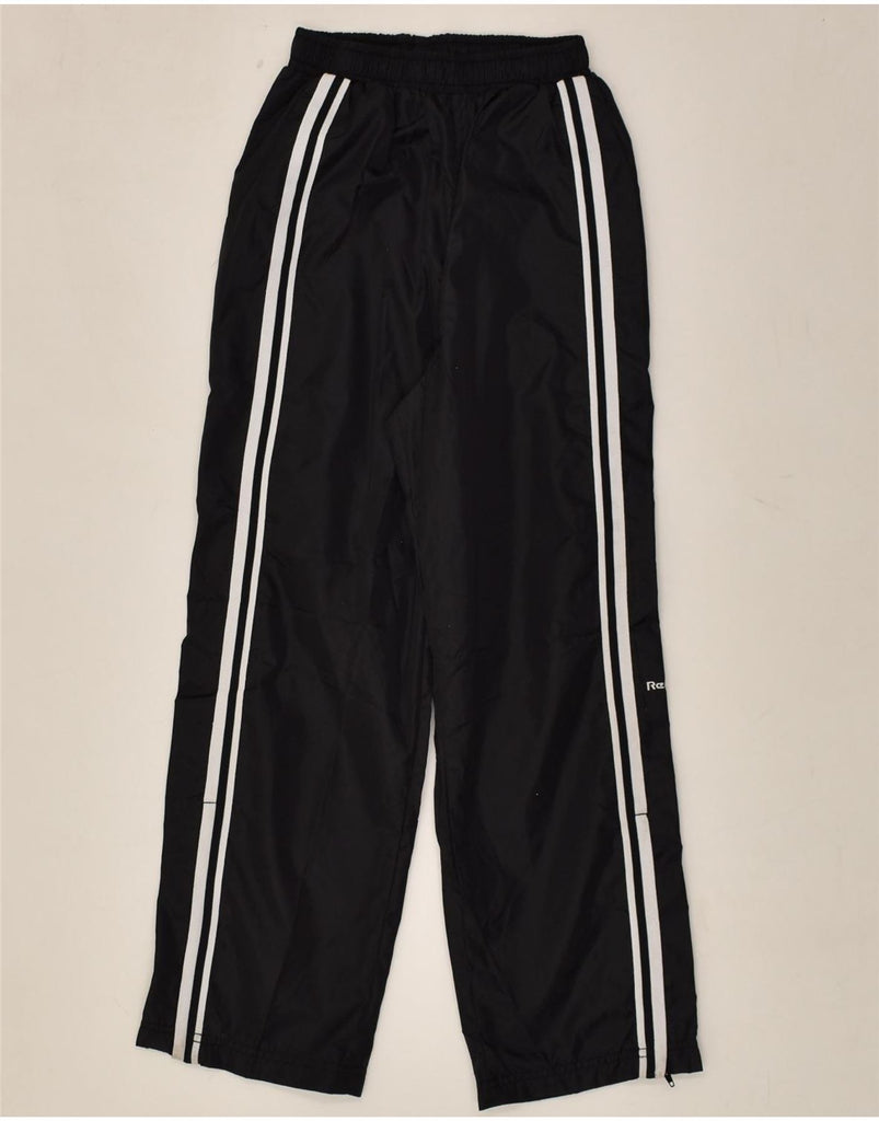 REEBOK Boys Tracksuit Trousers 9-10 Years Small Black Nylon | Vintage Reebok | Thrift | Second-Hand Reebok | Used Clothing | Messina Hembry 