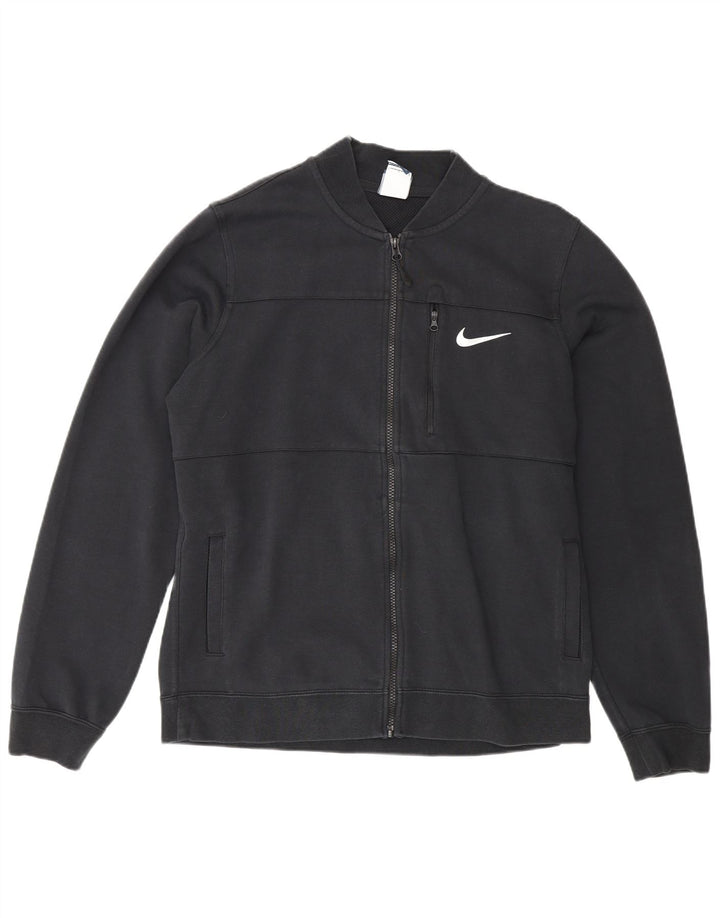 Nike Mens Tracksuit Top Jacket Large Black Cotton