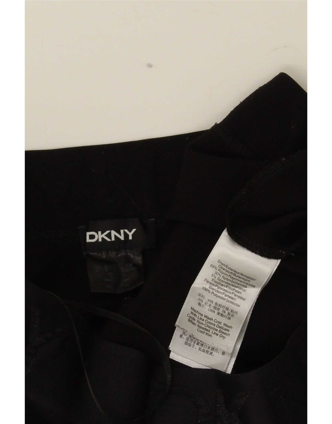 Dkny Womens Graphic Cropped Trousers Large W32 L24 Black Rayon