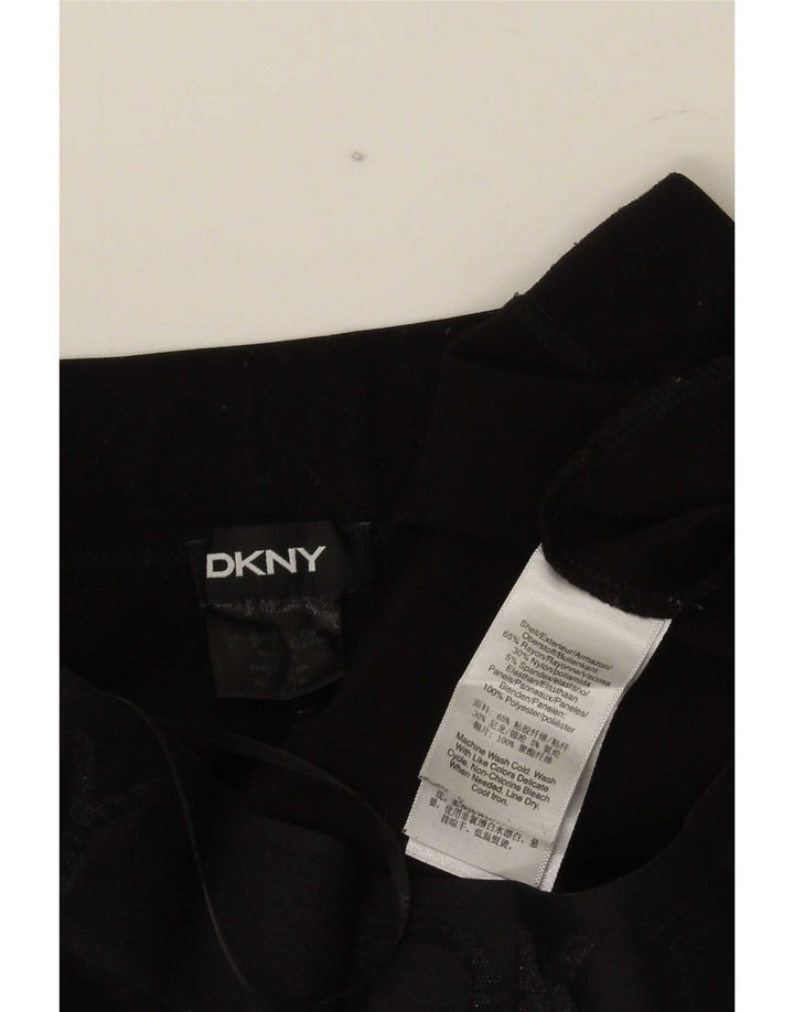 Dkny Womens Graphic Cropped Trousers Large W32 L24 Black Rayon