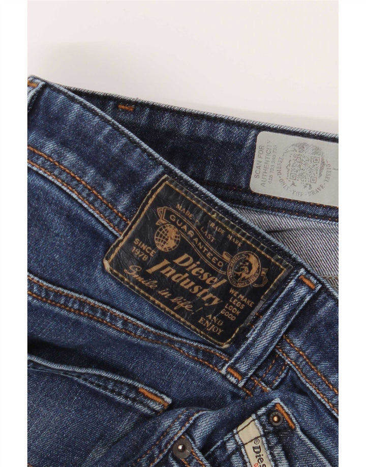 Diesel Mens Waykee Regular Straight Jeans W34 L28 Blue Cotton