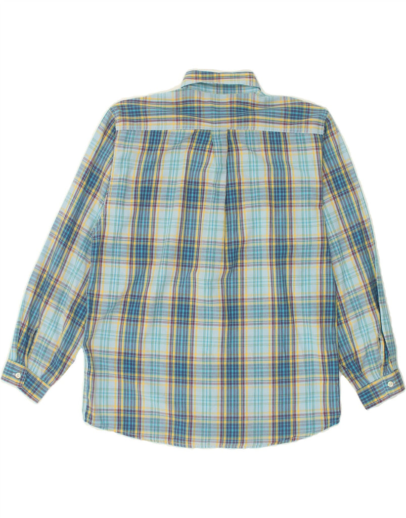 BENETTON Boys Shirt 14-15 Years XL Blue Check | Vintage Benetton | Thrift | Second-Hand Benetton | Used Clothing | Messina Hembry 