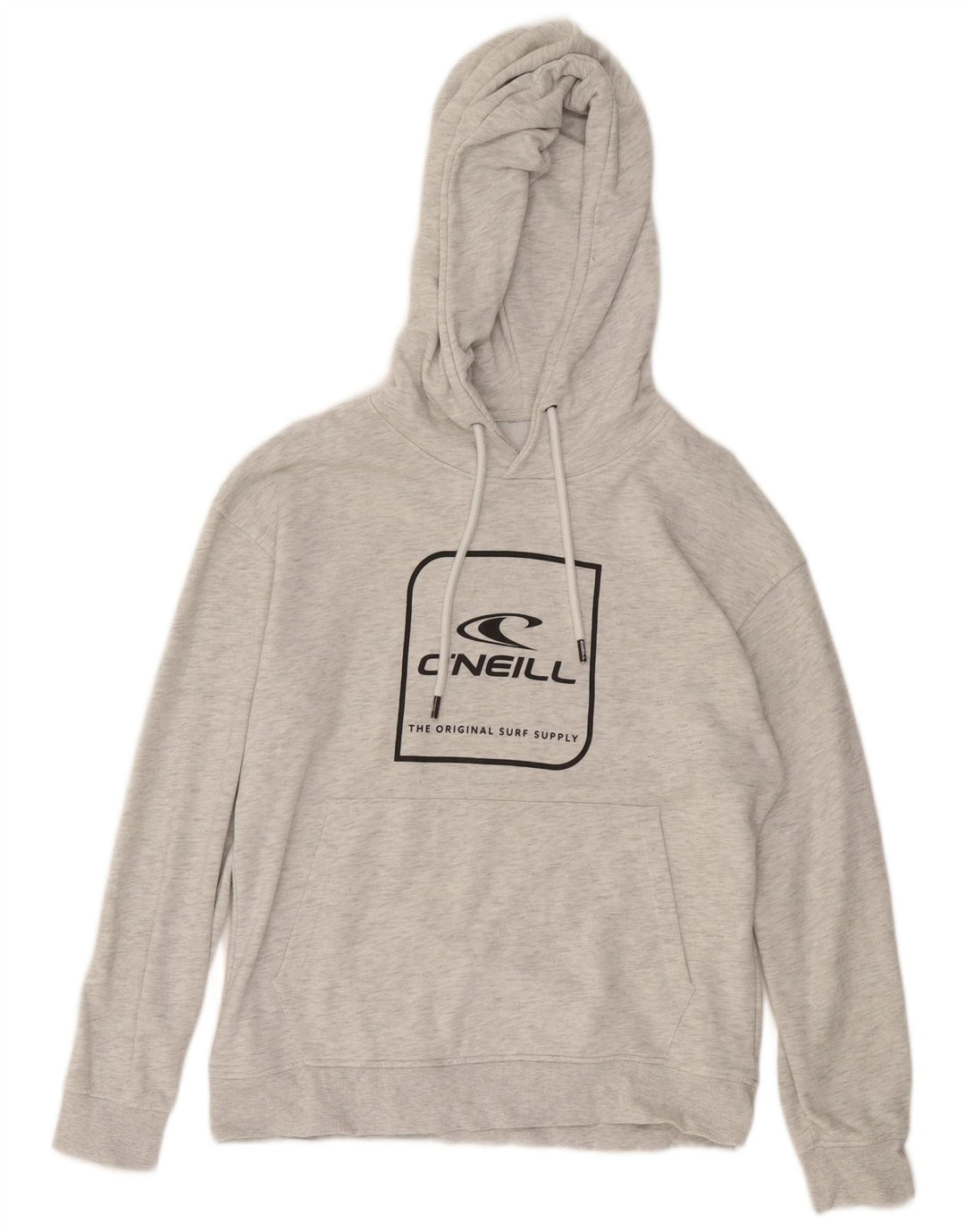 O'NEILL Mens Graphic Hoodie Jumper Small Grey Cotton