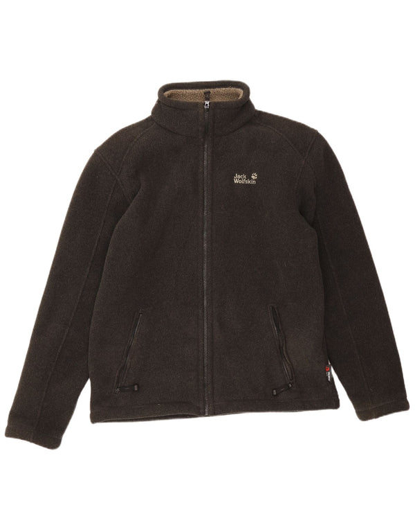 JACK WOLFSKIN Mens Fleece Jacket UK 40/42 Large Grey Polyester