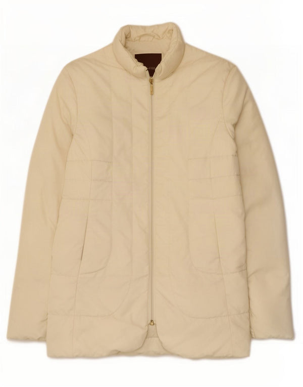 Moncler Womens Padded Jacket Size 2 Medium Off White Polyamide